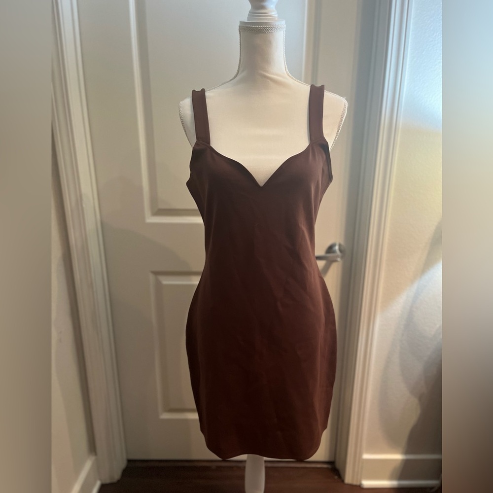 NWT Abercrombie and Fitch Fitted Dress | Brown | Large Tall